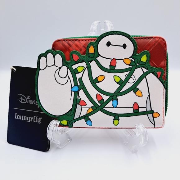 Loungefly Handbags - Loungefly Disney Big Hero 6 Baymax Holiday Plaid Zip Wallet
